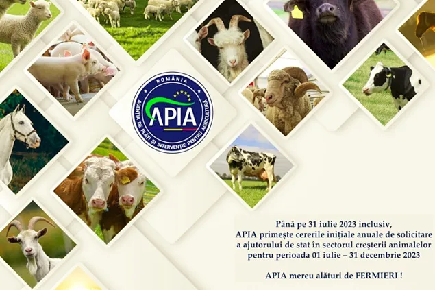 APIA primește cereri inițiale anuale de solicitare a ajutorului de stat în sectorul creşterii animalelor