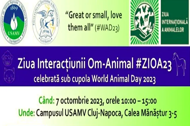 La USAMV Cluj-Napoca va avea loc Ziua Interacțiunii Om-Animal