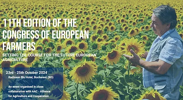 În 23-25 octombrie, la București va avea loc Congresul Fermierilor Europeni