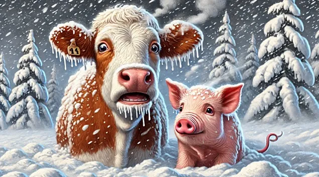 ANSVSA: Protejarea animalelor în perioadele cu temperaturi foarte scăzute