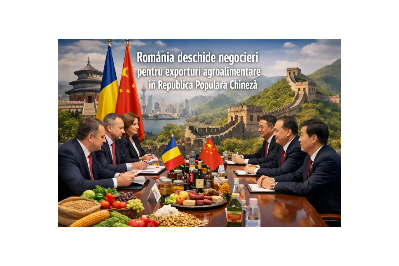România deschide negocieri pentru exporturi agroalimentare în Republica Populară Chineză