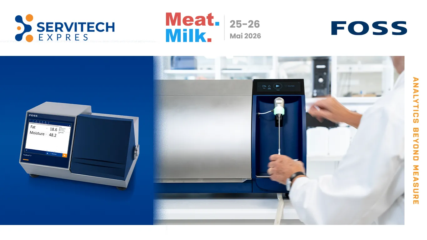 Servitech Expres va participa la Expo-Conferința Internațională Meat.Milk 2026 cu soluții avansate de analiză pentru industriile cărnii și lactatelor