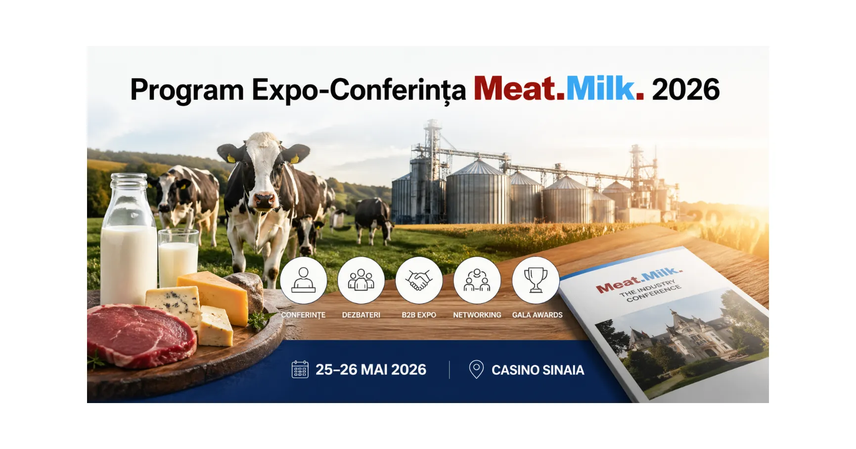 Programul oficial al Expo-Conferinței Internaționale Meat.Milk. 2026: două zile în care se discută viitorul industriei cărnii și lactatelor