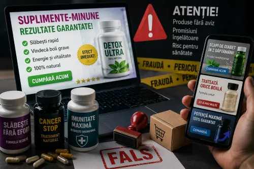 Frauda cu „suplimente-minune” arată riscurile pieței online de produse cu promisiuni terapeutice