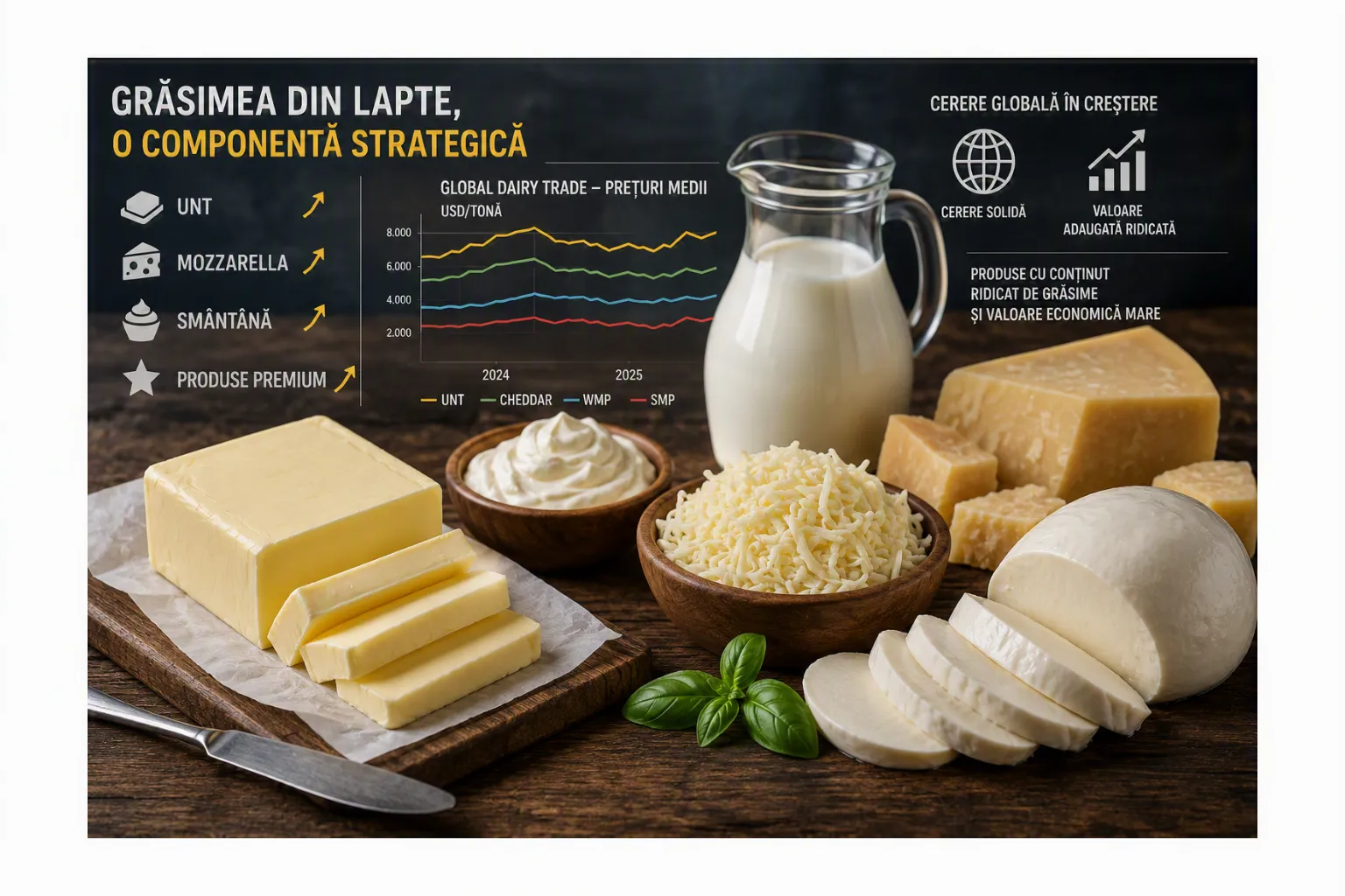 Grăsimea din lapte devine o componentă strategică pentru industria procesării