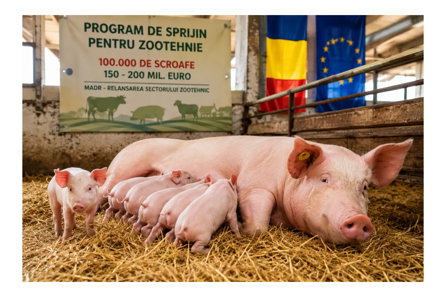 100.000 de scroafe și până la 200 de milioane de euro: planul MADR pentru relansarea zootehniei