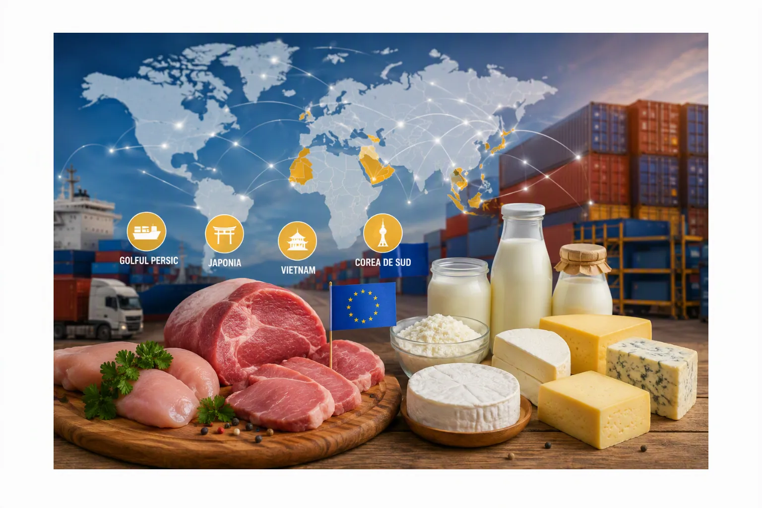 Exportul nu mai înseamnă doar Europa: cele cinci piețe care pot schimba viitorul industriei românești a cărnii și laptelui