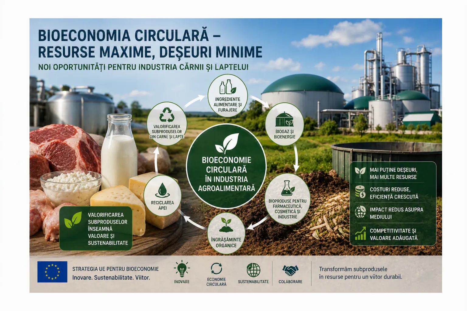 Strategia europeană pentru bioeconomie deschide noi perspective industriei cărnii și laptelui