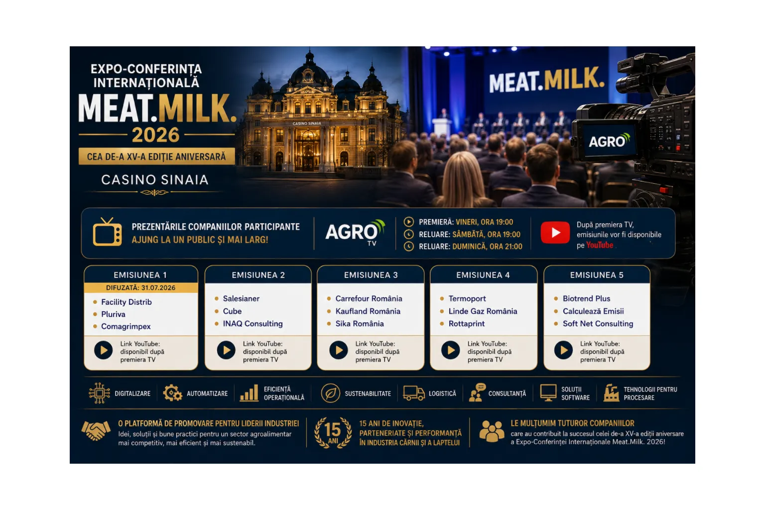 Expo-Conferința Internațională Meat.Milk. 2026 continuă la Agro TV: prezentările companiilor participante intră în grila de difuzare