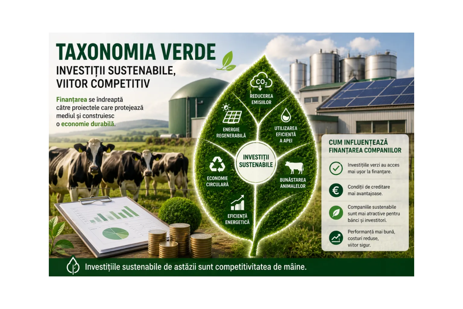 Taxonomia verde schimbă regulile finanțării: ce investiții vor fi considerate sustenabile în industria agroalimentară