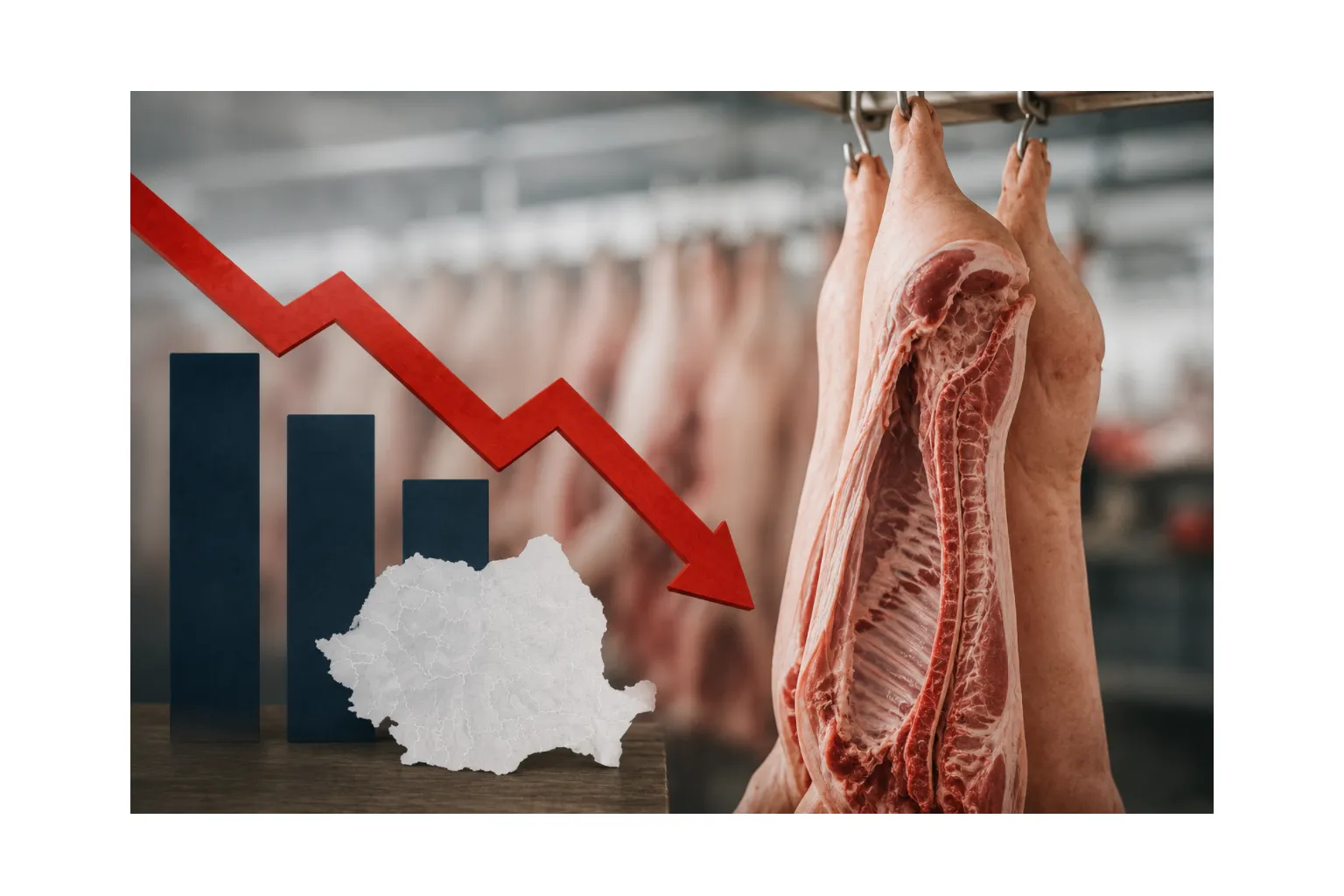 Prețul carcasei de porc rămâne cu peste un sfert sub nivelul anului trecut — ce arată datele oficiale pentru România