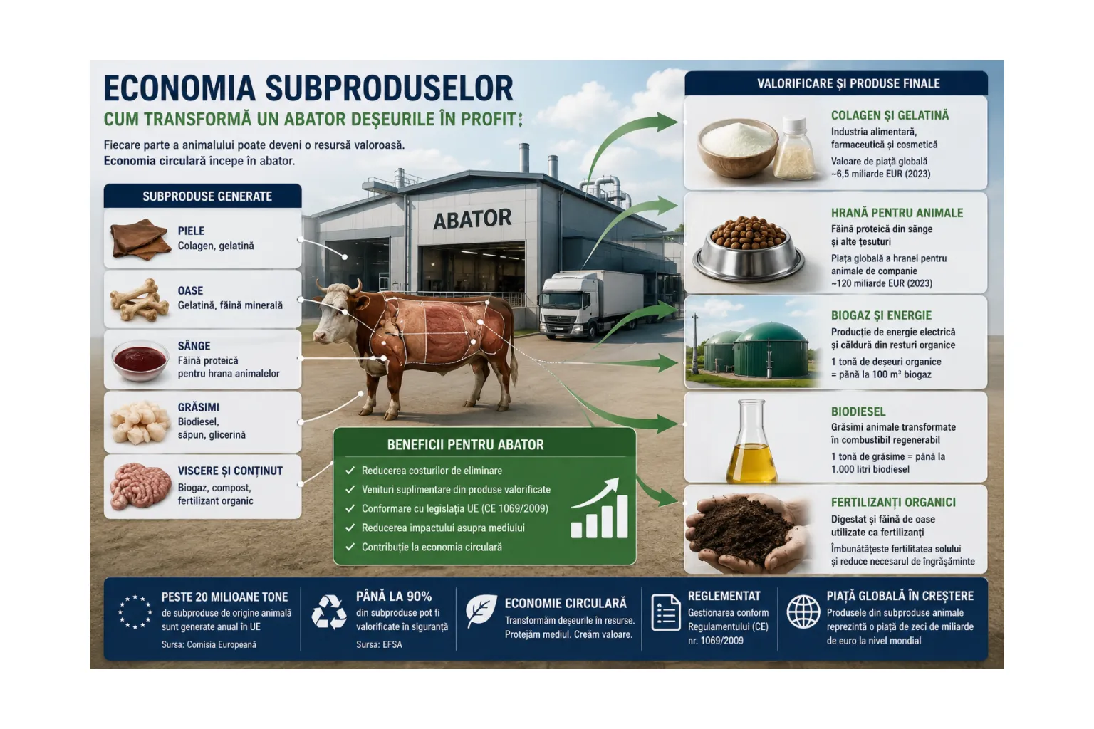 Economia subproduselor: cum poate un abator să transforme deșeurile în profit