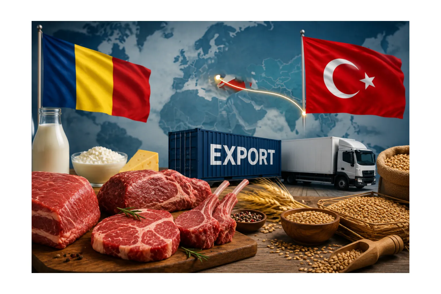 România și Turcia negociază noi facilități pentru exporturile de carne și produse agroalimentare