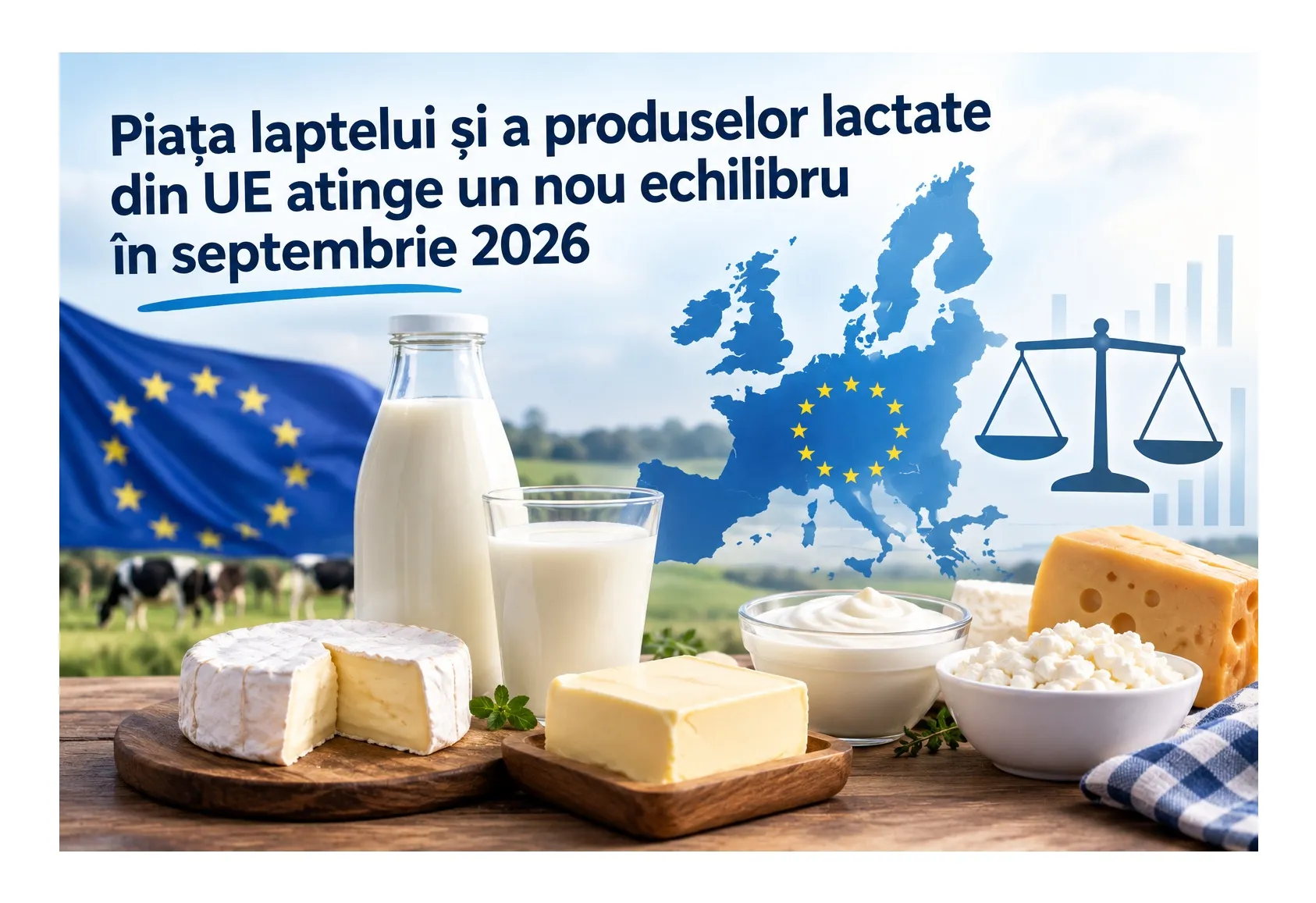 Piața laptelui și a produselor lactate din UE atinge un nou echilibru în septembrie 2026