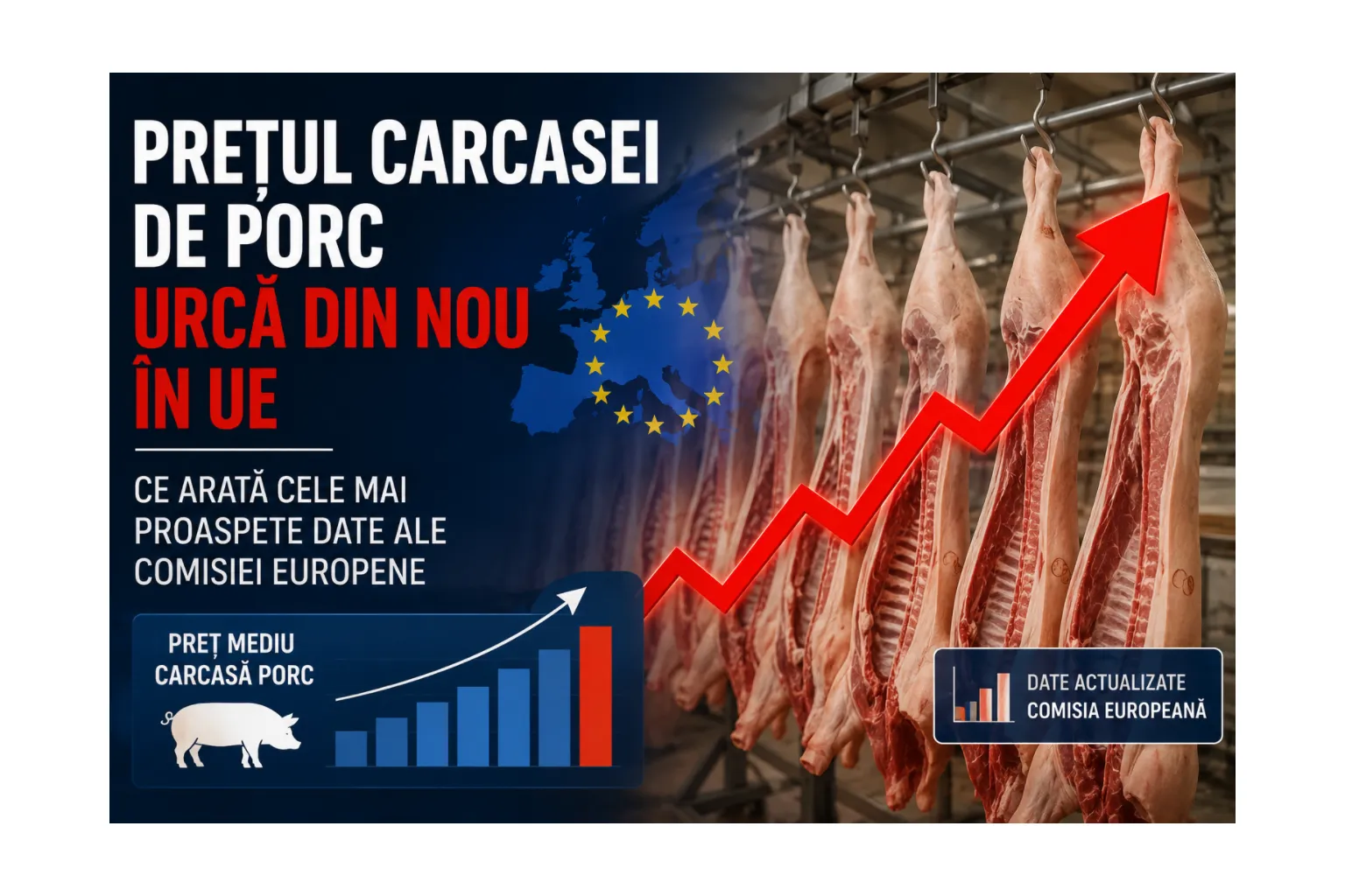 Prețul carcasei de porc urcă din nou în UE Ce arată cele mai proaspete date ale Comisiei Europene