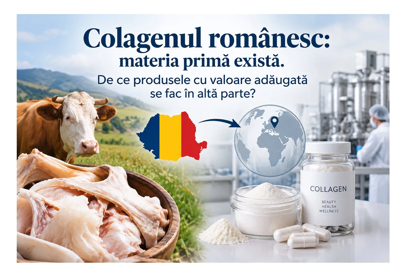 Colagenul românesc: materia primă există. De ce produsele cu valoare adăugată se fac în altă parte?